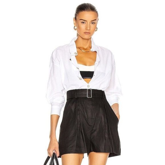 Natalie Martin Tops - Natalie Martin Lion Shirt White Cotton Semi Sheer